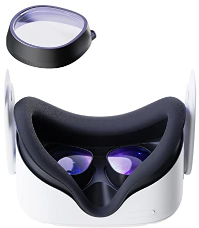 Linseneinsatz Kompatibel mit Oculus Quest 2,Stouchi VR Brille Kompatibel mit Meta Quest 2,Einteiliges Design,Kristallklar (1 Objektiv,SP.H:-3,50)