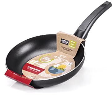 Moneta Padella Alluminio, Per Ogni Piano Cottura Incluso L'Induzione, Nero, 22 cm