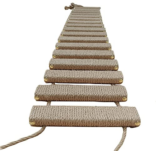 Yearlam Katzenkletterrahmen Brücke Verwendung für Katzenkäfig Sisalseil Katzenleiter Haustiermöbel Katzentreppe Kratzbaum Katzenspielzeug Katzenbaum Turm