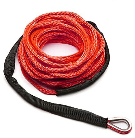 Anchor Rope 26mx11mm Car Outdoor Accessories Truck Boat Emergency Replacement Synthetic Winch Rope Cable 25800lbs 12 Strand String (Red )