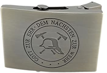 GravurManufakturBerlin Hosengürtel Feuerwehr Gott zur Ehr Dem Nächsten zur Wehr - Rindsleder oder Textil 4 cm breit schwarz oder dunkelblau - Einheitslänge - kürzbar