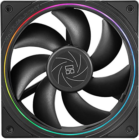 Thermalright TL-S12 CPU Fan, 120mm Case Cooling Fan, 4pin PWM Silent Computer Cooling Under 23.2dB(A) for Case liquid Cooler and CPU Air Cooler,Fine Aperture ARGB