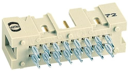 Harting SEK 18 Leiterplatten-Stiftleiste gerade, 34-polig / 2-reihig, Raster 2.54mm, Kabel-Platine,