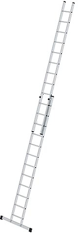 PROREGAL Sprossen-Schiebeleiter 2-teilig mit Standard-Traverse 2x12 Sprossen | Leiter, Teleskopleiter, Trittleiter, Bockleiter, Sprossen-Doppelleiter