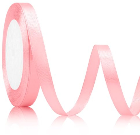 Satinband Rosa Geschenkband 10mm 23m Schleifenband Muttertagsgeschenk Dekoration Stoffband Hochzeit Brautstrauß Deko Pink Sugar