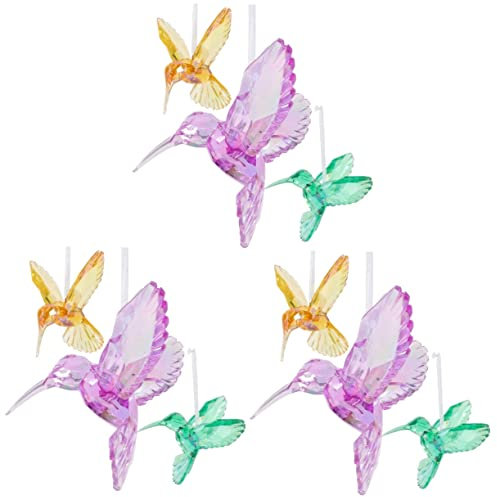 ifundom 9 STK Kristall-Vogel-anhänger Hängende Kolibrifiguren Sonnenfänger Aus Kristallfenster Fliegende Vögel Girlandenanhänger Vogeldekoration Vögel Basteln Mach Es Selbst Acryl Haushalt