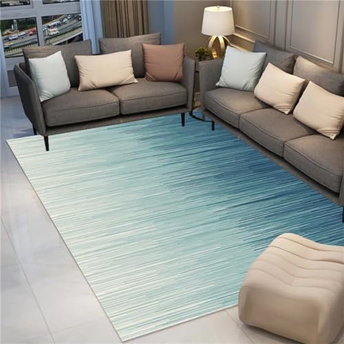DJHWWD Auslegeware Wohnzimmer Blauer Teppich Schlafzimmer rechteckiger verschleißfest kinderspielteppich Kinder teppiche Junge Kaffeetisch 100X180CM