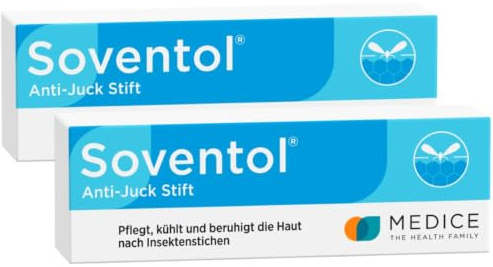 Soventol Anti-Juck Stift Doppelset - Roll-On bei Mückenstichen & Insektenstichen - pflegt & kühlt gereizte und juckende Haut - lindert den Juckreiz und beruhigt - für die ganze Familie