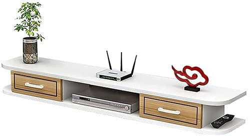 KAZUP Tv-Ständer, Schrank, TV-Wandeinheiten für Wohnzimmer, schwebendes Regal, an der Wand montierter TV-Schrank, TV-Konsole, Aufbewahrungsregal für Home-Media-Entertainment, Spielekonsole, Multif