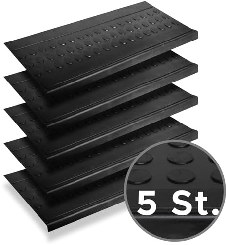 Gummi Stufenmatten COIN MINI - 5er Spar-Set je 25x75 cm - ideal für außen