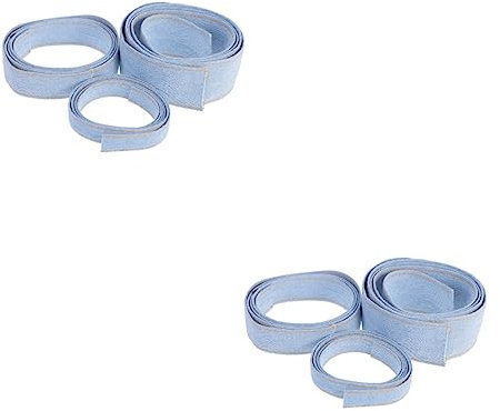 Hohopeti Jeans Band 6 Stk Jeansstreifen Blau Gestreifte Vorhänge Blaues Drahtband Haarspange Jeansfaden Stuhlschärpe Jeansband Zum Basteln Für Diy-verpackung Geschenkband Denim Blue