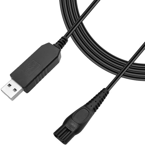 Tobfit 15V HQ8505 Ladekabel für Philips Rasierer 3000 5000 7000 9000 Series MG7745 MG7730 MG7720 MG7710 One Blade Pro QP6510 QP6520 QP6530 QP6541 QP6550 QP6620 QP6650 QP6651,USB Ladekabel