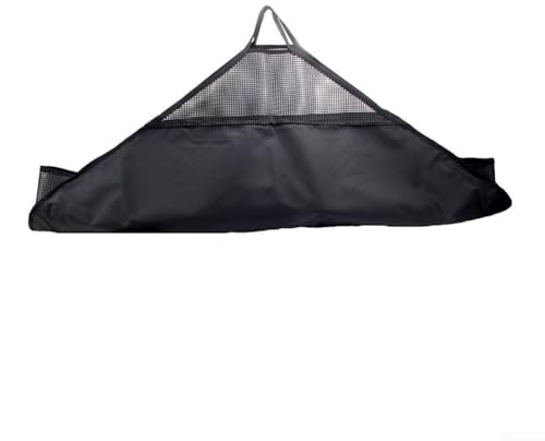 Tapis de décrochage de pêche, sangle de pesage et de mesure, sacs à poissons robustes avec règle en PVC noir pour carpe, bar, lévrier, spiritfish pollack