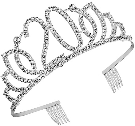 OFFIGAM Couronne Élégante Pour Fête Anniversaire Accessoire De Cheveux Et Décoration De Gâteau Pour Femmes Et Filles