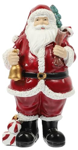 Ipetboom Figurine Père Noël Résine Décorative pour Noël Statue de Table Festive Accessoire de Fête de Adorable Ornement de Maison pour Ambiance de