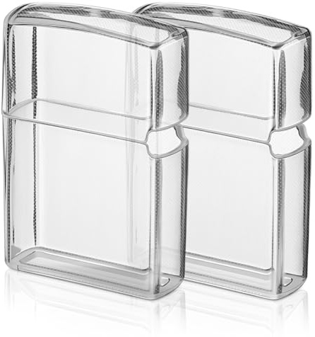 VALICLUD 3 custodie in plastica trasparente per, vestibilità precisa, protezione chiara compatibile con Zippo e altre marche, presa sicura, veloce da applicare per attività all'aperto e di