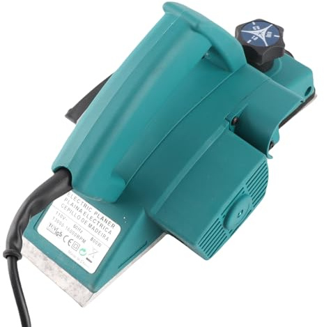 Xtahdge Limpiador de madera eléctrico portátil para herramientas de carpintería de mano con acabado suave profundidad ajustable para fabricación de muebles