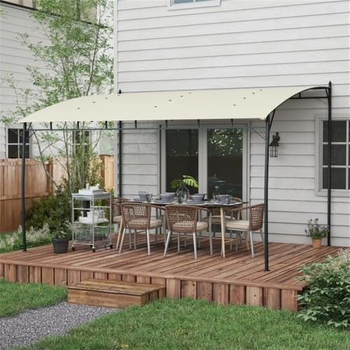 Pergola d'extérieur et patio avec auvent latéral extensible, abri pare-soleil pour jardin, terrasse, portes et fenêtres