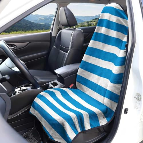 Hixingo Housse Siege Voiture Auto Universelle en Tissu Éponge, Housses de Siège Avant, Microfibre Protection Siege Voiture pour La Plupart des Voitures, Camionnettes - 1 Pièce