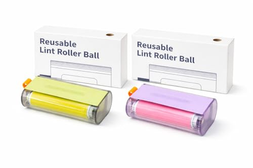 Reusable Mini Lint Roller 3-in-1 - Washable, Foldable Pet Hair and Dust Remover with Cover - Portable Sticky Roller for Clothes, Carpets, Sofa, Furniture and Car - No Refills Needed (Pack of 2)