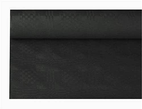 PAPSTAR Papiertischtuch mit Damastprägung 8 m x 1,2 m schwarz 11351 Papiertischdecke Papiertischtuch Einwegtischdecke Tischtuchpapier