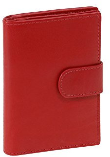 LEAS Ausweis und Kreditkartenmappe Echt-Leder, rot Card-Collection