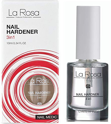 LaRosa INDURENTE per unghie 3 in 1, TRATTAMENTO RINFORZANTE PER UNGHIE, Base Coat protettiva - FORMULA ULTRA FORTIFICANTE - 10 ml