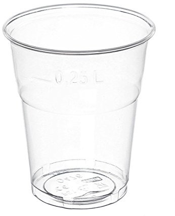 PZ 300 Bicchieri in PLASTICA ml 350 per Acqua Bevande Cocktail Granite Frappe' Plastic Cups Bicchiere Rigido