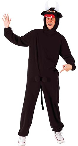Rubies Disfraz Toro para Adulto, Unisex Talla Única, Jumpsuit con Capucha y Cola adjunta, Original de Rubies para Halloween, Carnaval, Fiestas, Despedida de Soltero, Cosplay y cumpleaños
