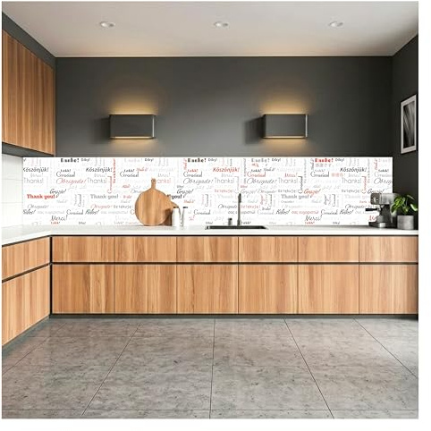 DIMEX LINE Paraschizzi Auto-Adesiva per la Cucina Grazie 350 x 60 cm | Resistente all’Acqua | QUALITA‘ Premium
