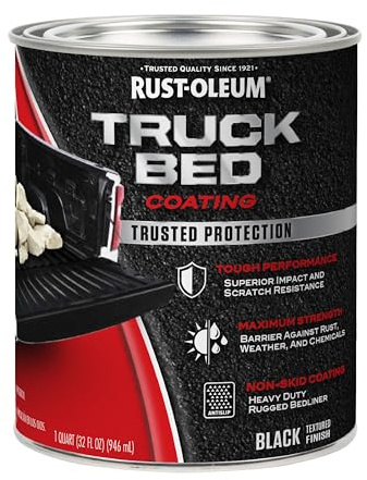 Rust-Oleum 342668 Stops Rust Truck Bed Coating, 1 Quart, Black