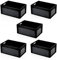 5 contenitori Eurobox 60 x 40 x 27 mm, colore nero, Eurobox 60 x 40 x 27 Euro Box contenitore impilabile