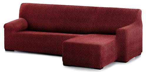 Abdeckung für Chaiselongue, L-Form, anpassbarer Stoff, kurzer Arm, rechts, Farbe 08 Rot