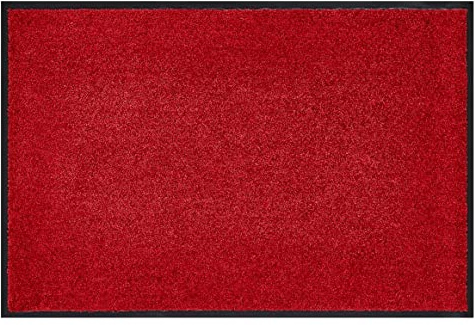 andiamo Premium dörrmatta Wash & Clean – hållbar smutsfångande matta husingång – som dörrmatta inomhus eller som dörrmatta utomhus – absorberande fotskrapa 90 x 150 cm röd