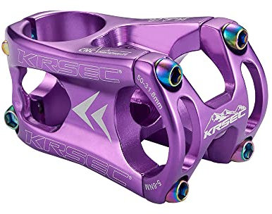 Potences de guidon de VTT CNC à poignée courte pour VTT - 31,8 x 50 mm - En alliage d'aluminium - Pour vélo de route, VTT, vélo de fond (violet)