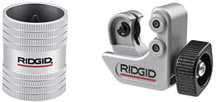RIDGID 29983 Modell 223S Innen-/Außenentgrater & 40617 Modell 101 Mini-Rohrabschneider für beengte Arbeitsbereiche, Rohrabschneider von 6 mm bis 28 mm