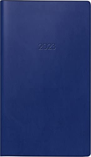 BRUNNEN Wochenkalender Modell 758 2024 1 Seite = 1 Woche Blattgröße 8,7 x 15,3 cm dunkelblau