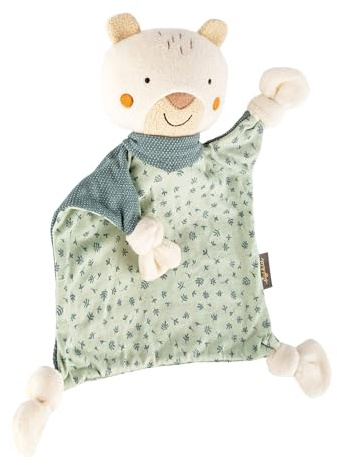 sigikid 39770 Schnuffeltuch Tiercharakter Bär, Mint/weiß