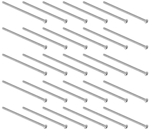 QUARKZMAN M3 Piatta Phillips Croce Testa Vite x 60pz 304 Inox Acciaio Fissaggi Bulloni per Precisione e Industriale Macchine, [70mm Lunghezza, Argento Tono]