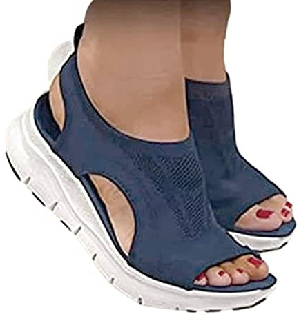 Sandali ortopedici Comodi da Donna, Sandali con Cinturino Posteriore Lavabili e Flessibili, Scarpe Sportive Ortopediche da Donna, Sandali Estivi da Donna, 35 EU
