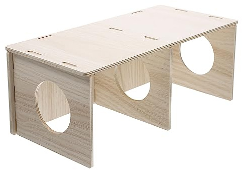 WOONEKY Hamsterhus Gömställe för Smådjur för Hamstrar Marsvin och Möss Multi-användning Sovhus och Leksak och Tuggvänligt Utrymme för Vila