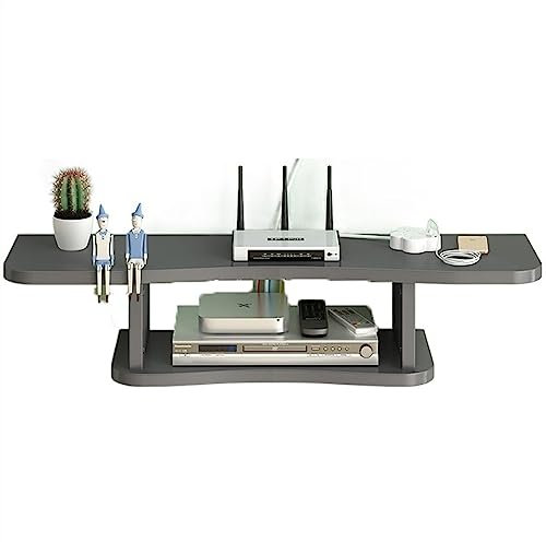 BinOxy Kabelboxen Router-Platzierungsregal, TV-Set-Top-Box-Regal, Wandmontage, WLAN-TV-Schrank, Aufbewahrungshalterung Steckdosenbox (Color : 2, Size : L)