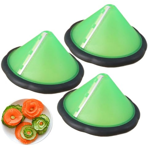 Yaoliucp 3Pcs Cucumber Slicer Stainless Steel Cucumber Peeler Spiral Carrot Peeler and Curler Root Vegetables Fruits Slicer Sharpener Kitchen Gadgets Tool, Vegetable Peeler