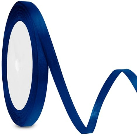 Geschenkband Blau Verpackungsbänder 6mm 23m Geschenkband Weihnachten Schleifenband Weihnachten Stoffband Blau Seidenband Dekoband Bänder Zum Basteln Geschenkverpackung Weihnachten Geburtstag