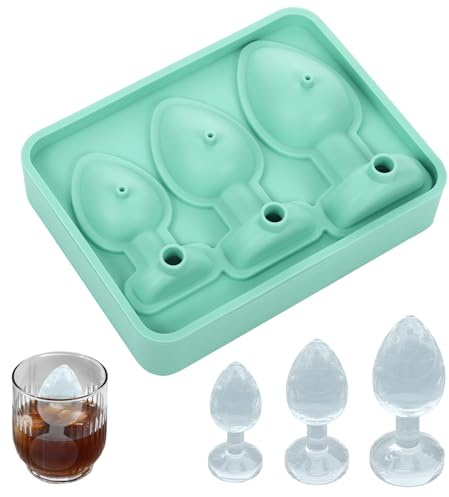 Eiswürfelform Plug, Eiswürfelform Silikon for Butt Plug Lustig, Eiswürfel Form Eiswürfelform Groß, Eiswürfel Plug, für Bar, Cocktails, Whiskey, Tee, Kaffee (grün)