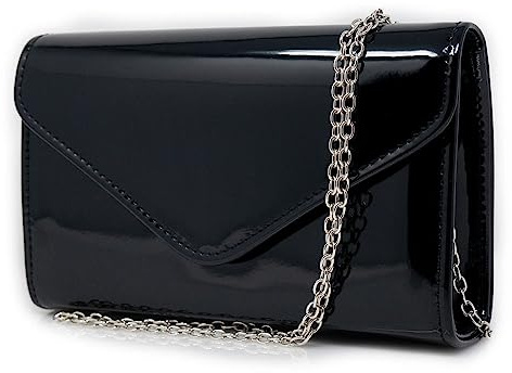 Emila Pochette lucida di vernice elegante cerimonia borsetta da donna ragazza signora borsa a mano piccola clutch bag sera matrimonio comunione battesimo primavera estate 2026
