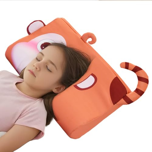 Jingmiger Schlummerkissen Kinder Löwe, Kinderkissen, Kissen Kleinkind, Memory Foam Kissen Für Kinder, Mit Weichem Baumwollbezug Von 3-8 Jahren