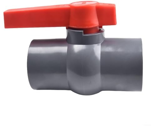 PVC Ball Valve Water Supply Pipe Sliding Socket Connector for Pool Equipment Parts Flow Control Design with Pipe Sizes 20/25/32/40/50mm(50mm)