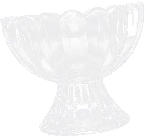 Alipis 6pièces Lot De Coupes à Glace Verre Pied Transparent Pour Dessert Et Pudding Facile à Nettoyer Et Réutilisable Pour Diverses Occasions