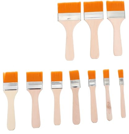 Angoily 10pcs Nylon Paint Brush for Artists Useful Utility Paint Art Tools Practical for Fine Detail Work Canvas